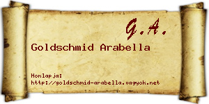 Goldschmid Arabella névjegykártya